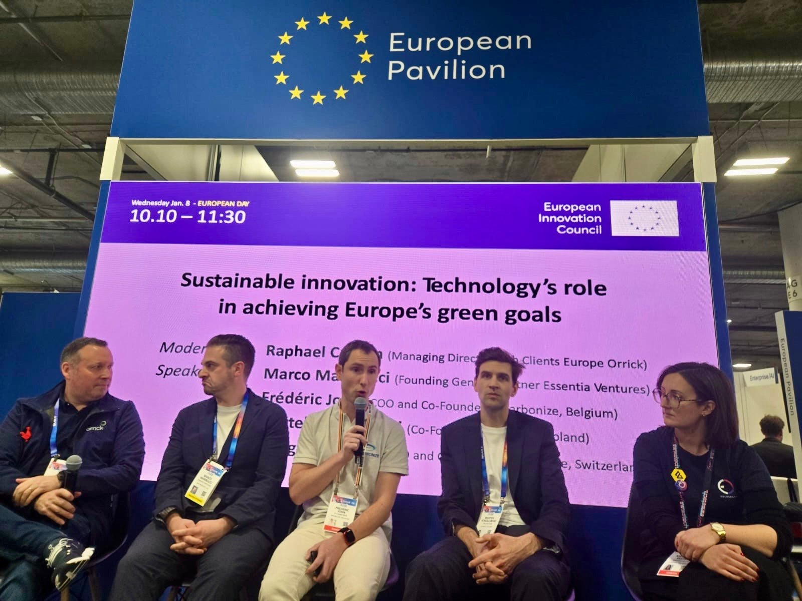 European Pavilion panel on sustainable innovation at CES