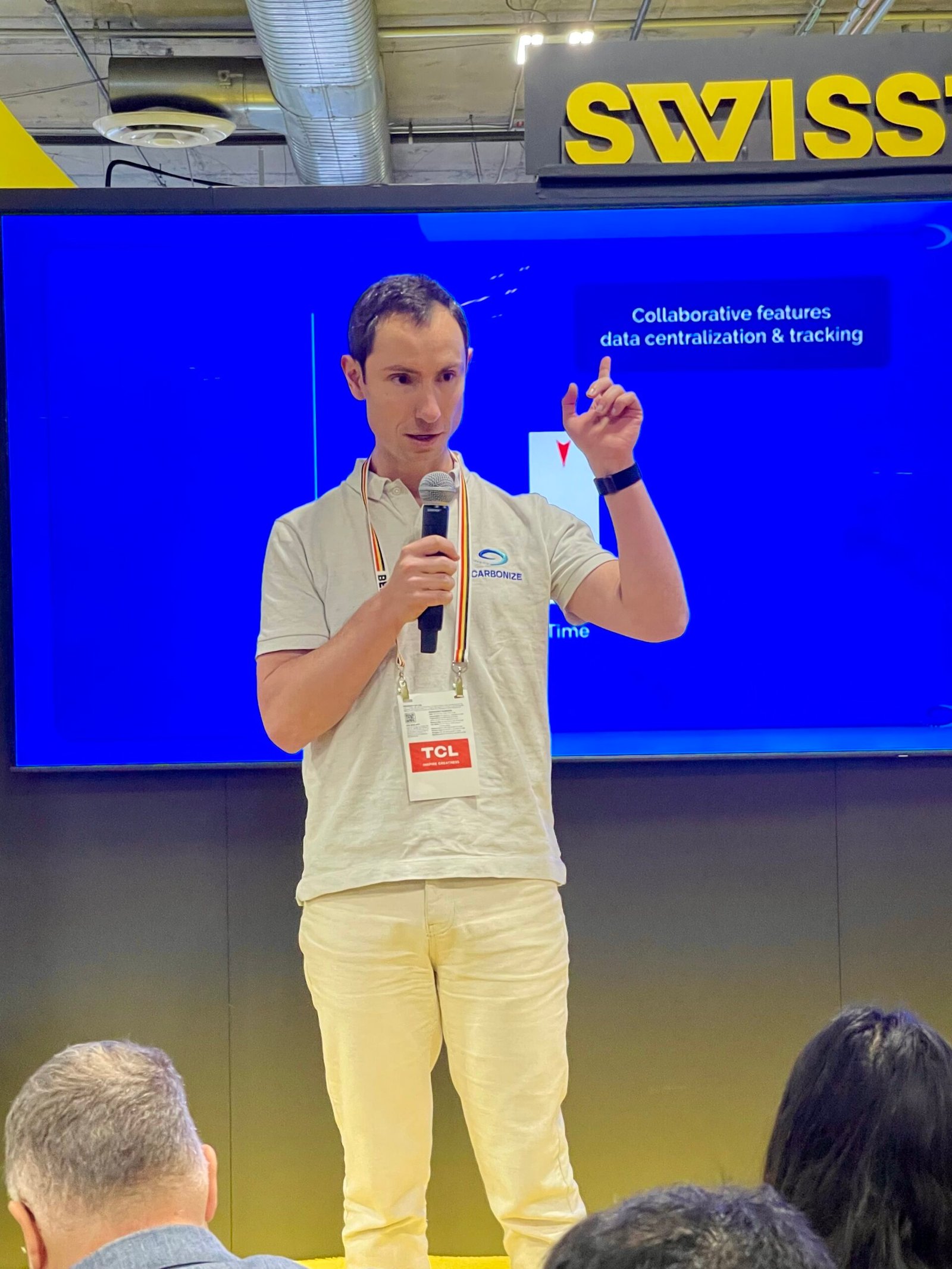 Presenting climate tech solutions at Swisstech event