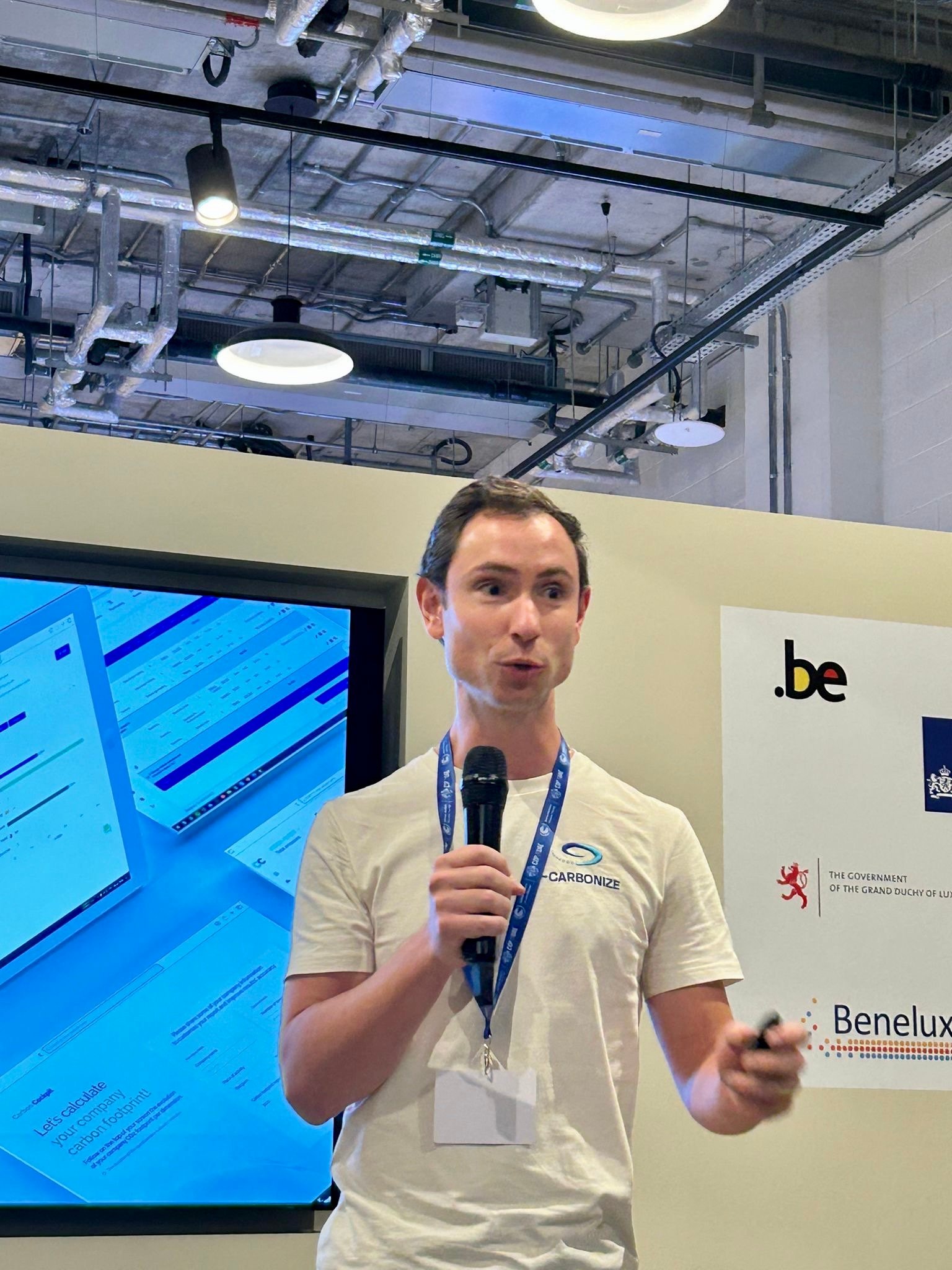 Presenting at modern conference on climate innovation